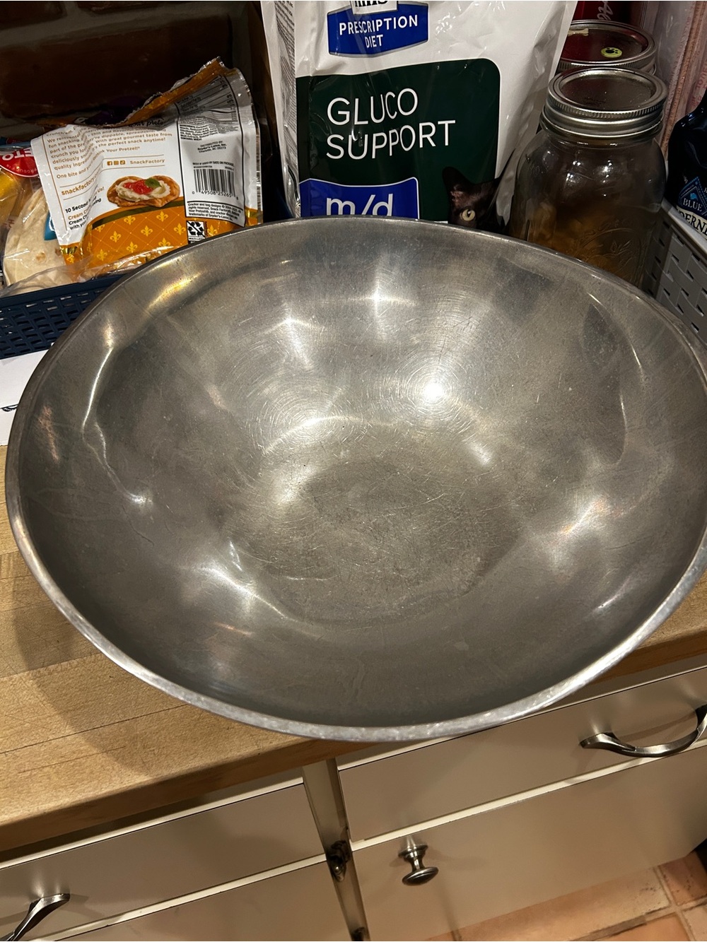 Vintage alloy salad bowl